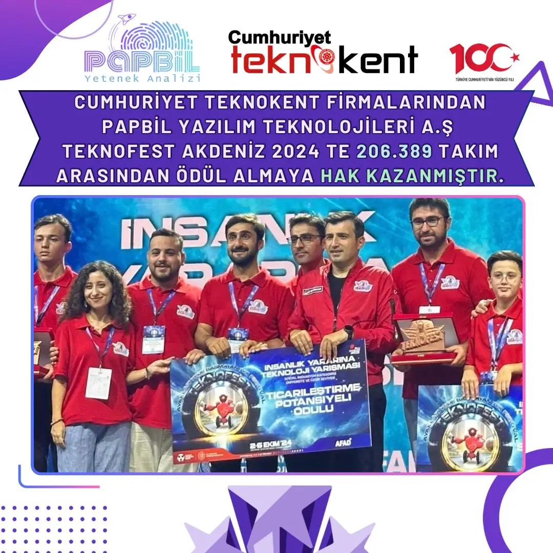 Cumhuriyet Teknokent Firmalarımızdan Papbil, Teknofest'te Ödül Kazandı!